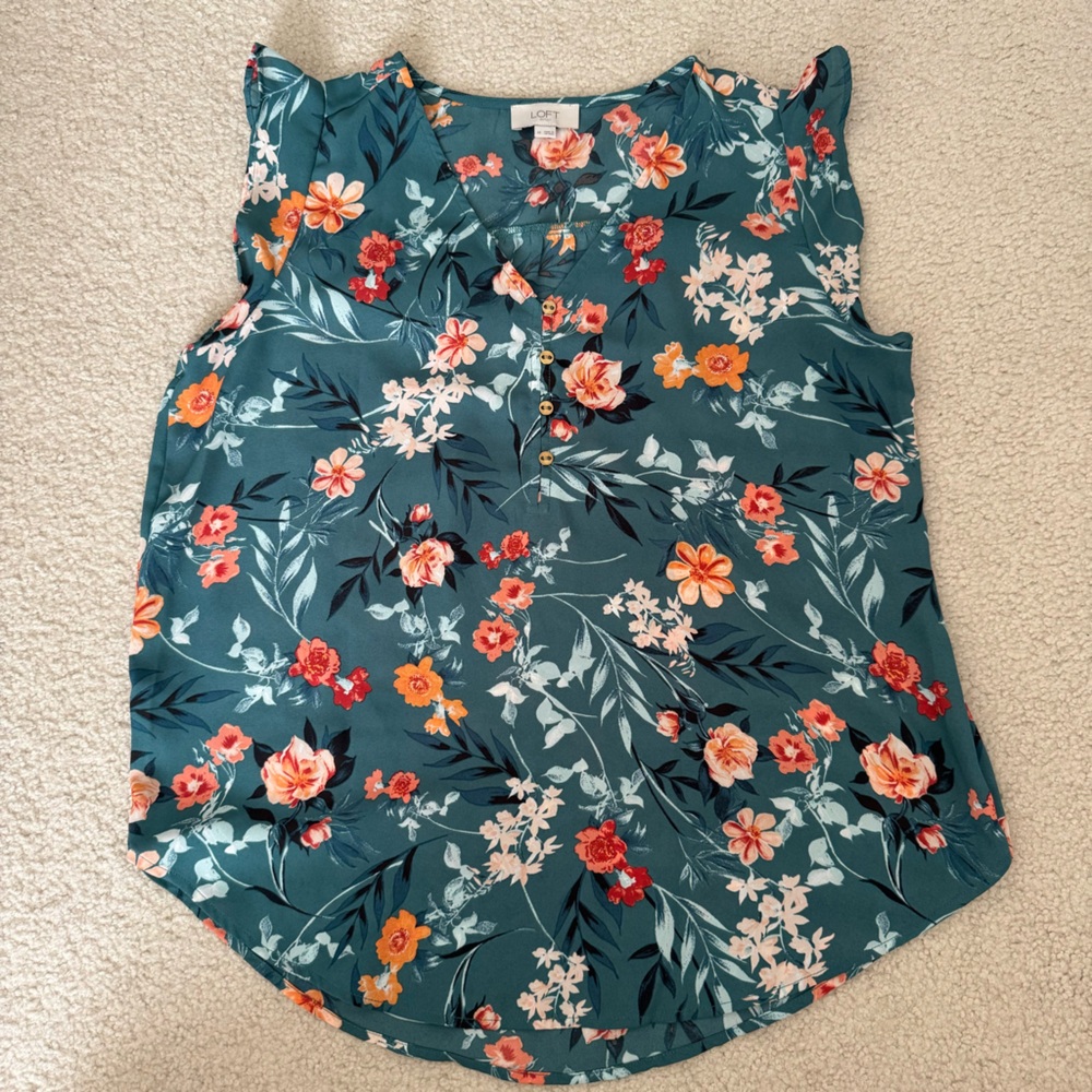LOFT Outlet Floral Blouse
